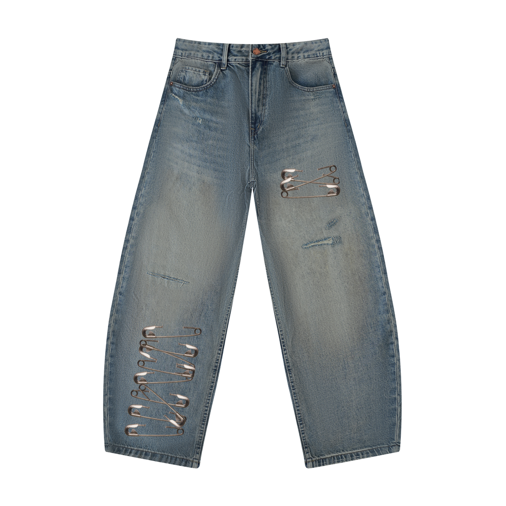 STRUCTURAL TRIAGE Barrel Leg Denim Jeans