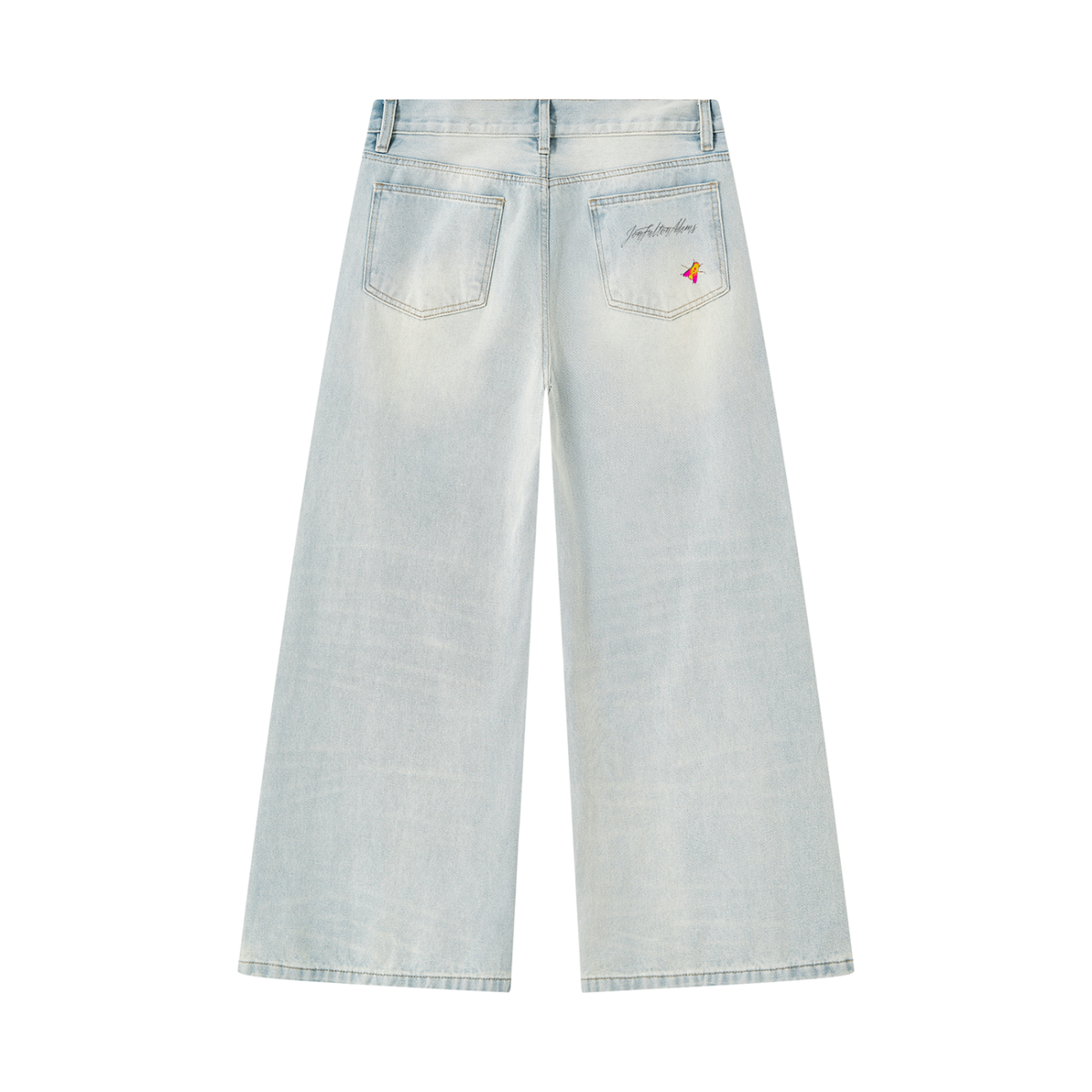 MASCOT Vintage Wash Wide Leg Denim Jeans