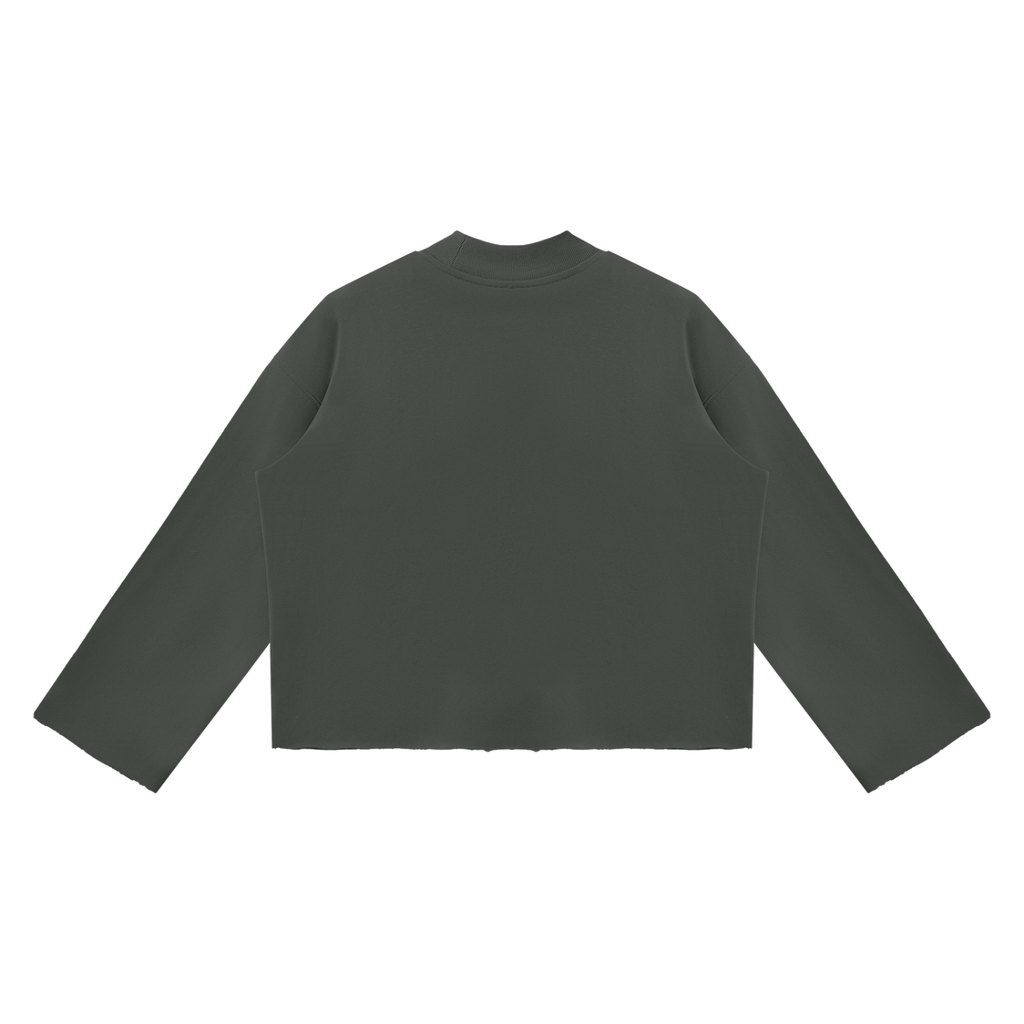 ATLAS AFTER HOURS Unisex Mock Neck Raw Edge Boxy Sweatshirt