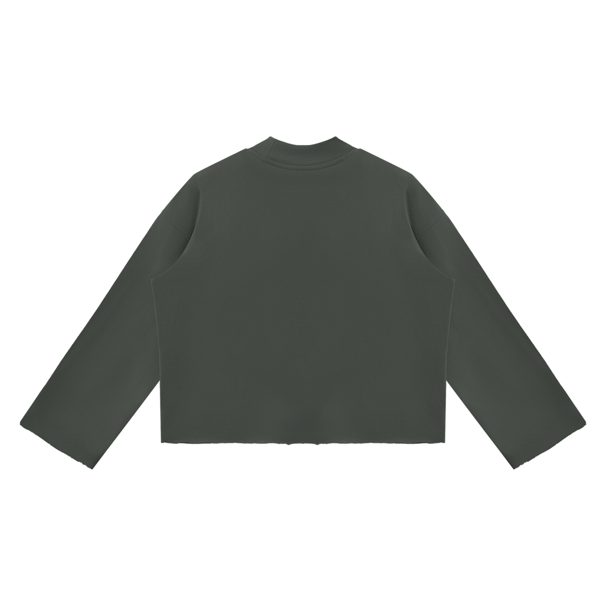 ATLAS AFTER HOURS Unisex Mock Neck Raw Edge Boxy Sweatshirt