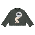 ATLAS AFTER HOURS Unisex Mock Neck Raw Edge Boxy Sweatshirt