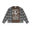 YOUR 15 MINUTES Plaid Panel Long Sleeve Hybrid Shirt