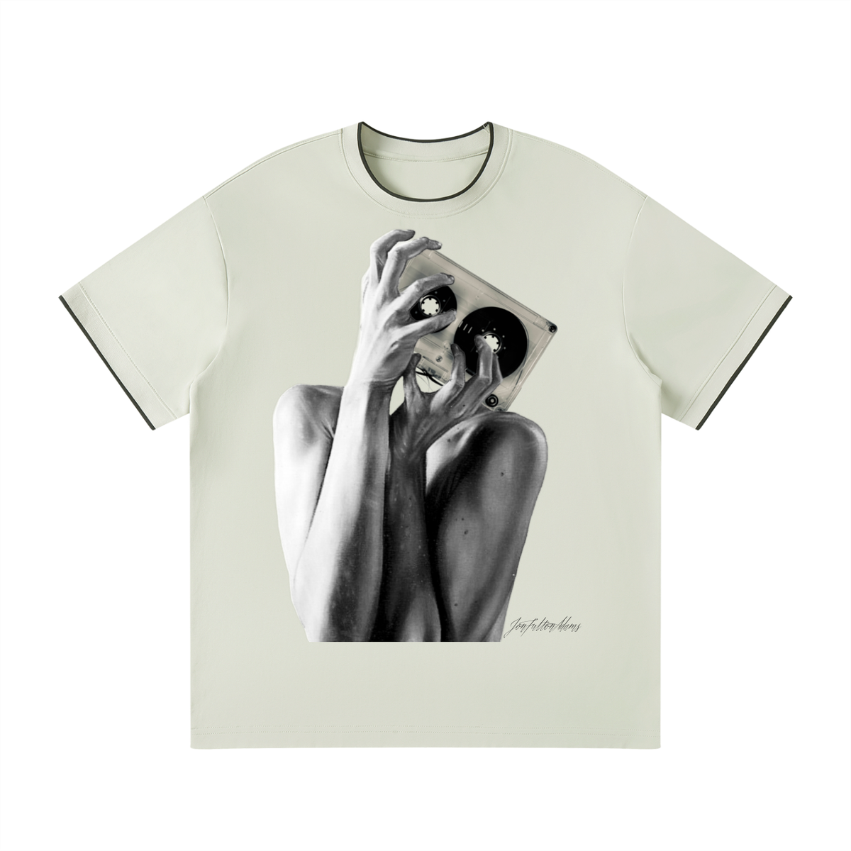 AUTOREVERSE Contrast-Trim Fine-Knit T-Shirt