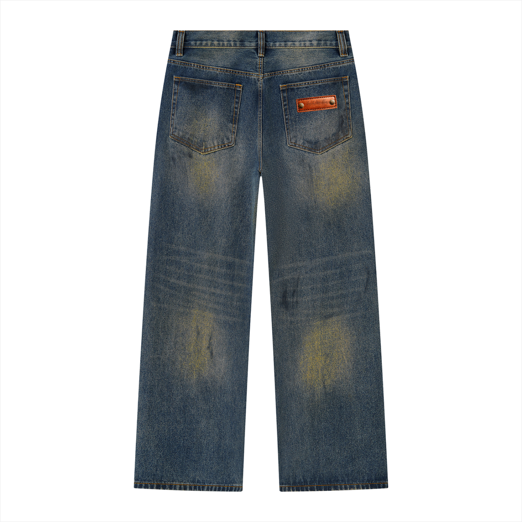 SAFETY FIRST Vintage Wide Leg Denim Jeans