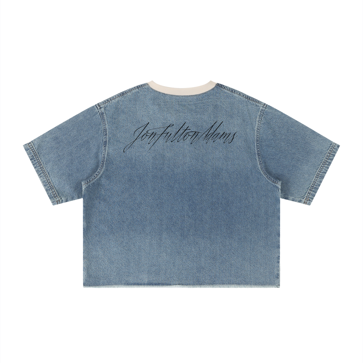 ATLAS AFTER HOURS Vintage Wash Boxy Raw Hem Denim T-Shirt